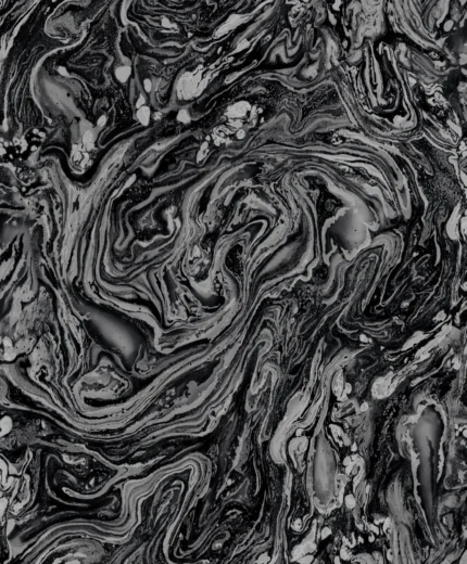 Rutger Abstract Wallpaper by Wow - Modern in Charcoal with Light Gray