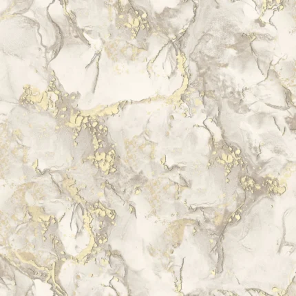 Rutger Abstract Wallpaper by Wow - Premium in Light Gray with Gold