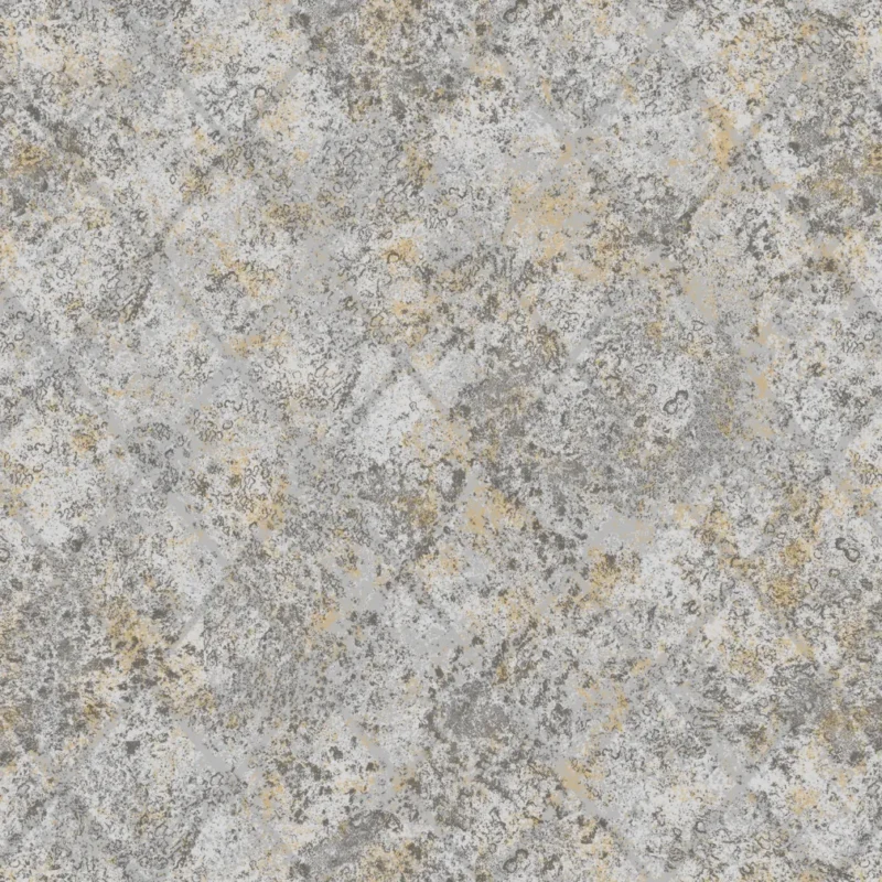 Signature Abstract Wallpaper by Wow - Premium in Light Gray with Gold