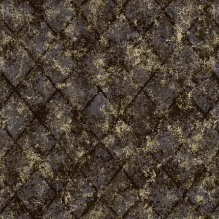 Signature Geometric Wallpaper by Wow - Modern in Charcoal with Gold