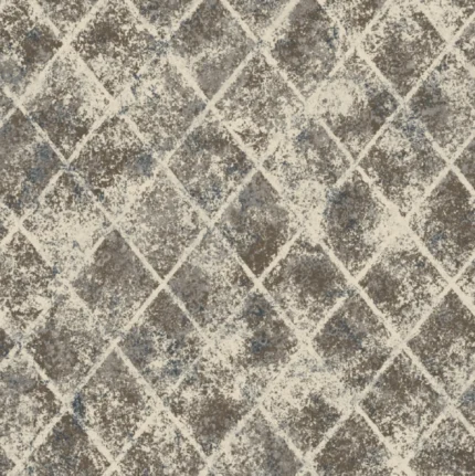 Signature Geometric Wallpaper by Wow - Premium in Beige with Charcoal