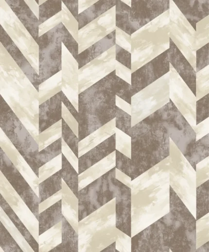 Signature Geometric Wallpaper by Wow - Premium in Beige with Taupe