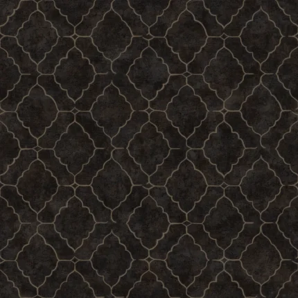 Signature Geometric Wallpaper by Wow - Premium in Charcoal with Beige