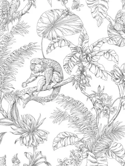 black toile wallpaper for dining room by York