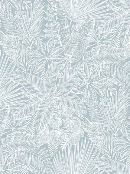 blue botanical wallpaper for bedroom by A Street Prints