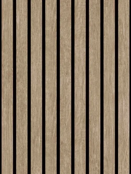 taupe wood wallpaper for bedroom by Veer Decor