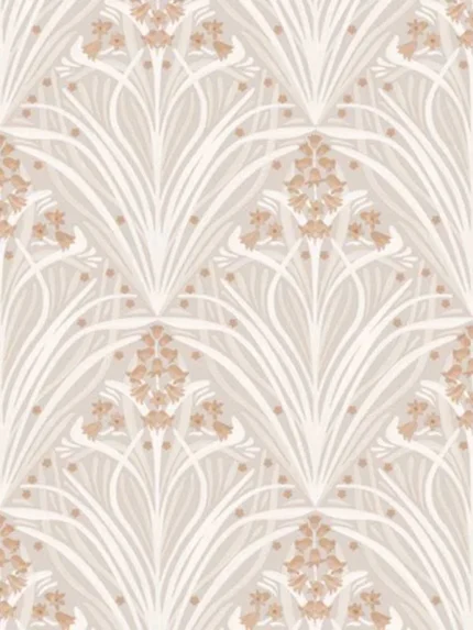 cream floral wallpaper for bedroom by Veer Decor
