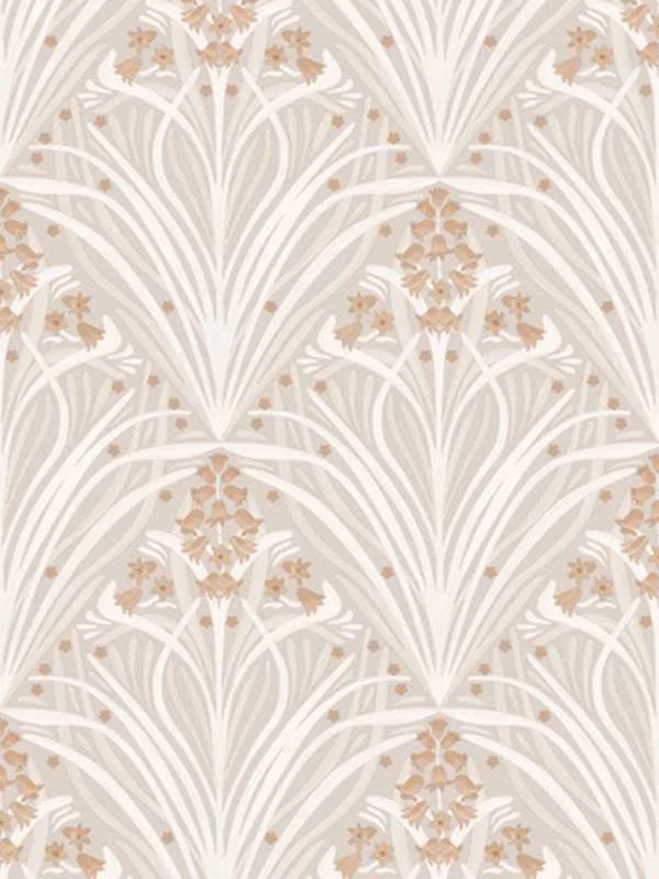 cream floral wallpaper for bedroom by Veer Decor
