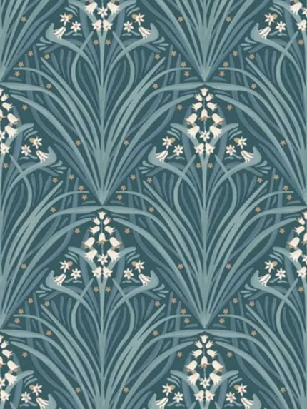 dark green floral wallpaper for bedroom by Veer Decor