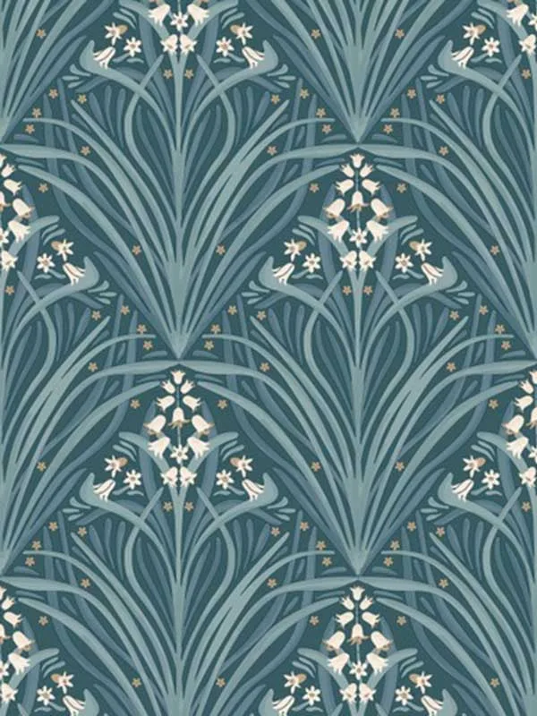dark green floral wallpaper for bedroom by Veer Decor