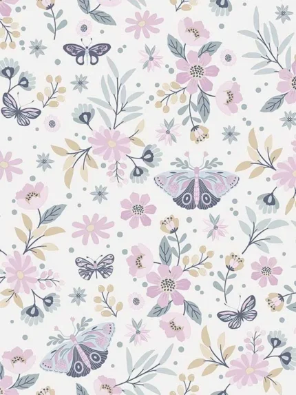 pink patterned wallpaper for bedroom by Veer Decor