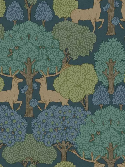 blue patterned wallpaper for bedroom by Advantage
