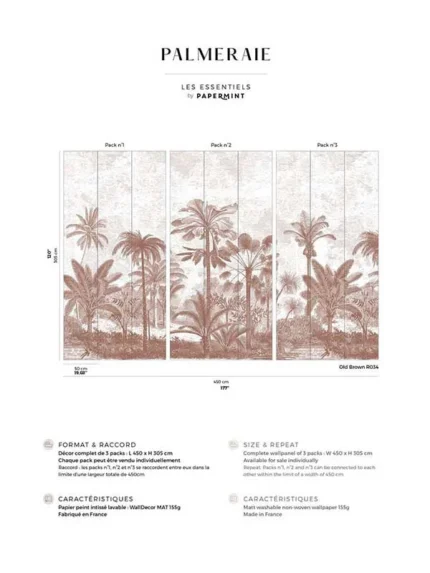 brown botanical wallpaper for bedroom by Veer Decor