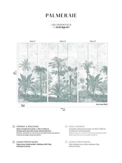 green botanical wallpaper for bedroom by Veer Decor