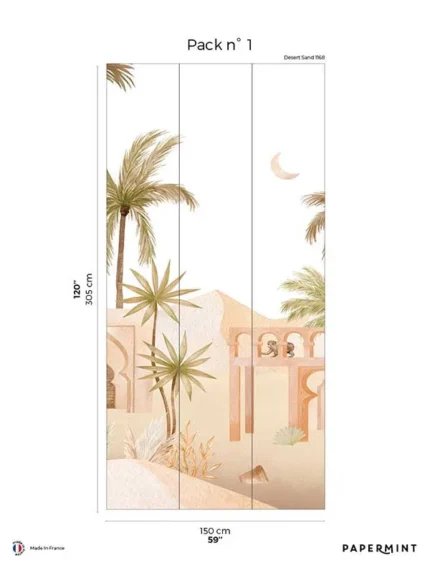 gold patterned wallpaper for bedroom by Veer Decor