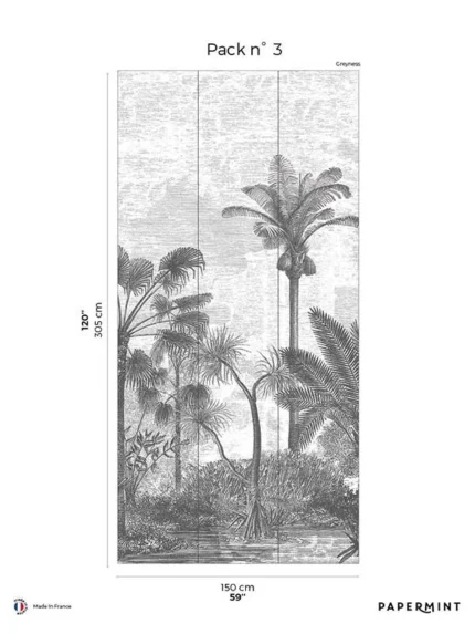 gray botanical wallpaper for bedroom by Veer Decor
