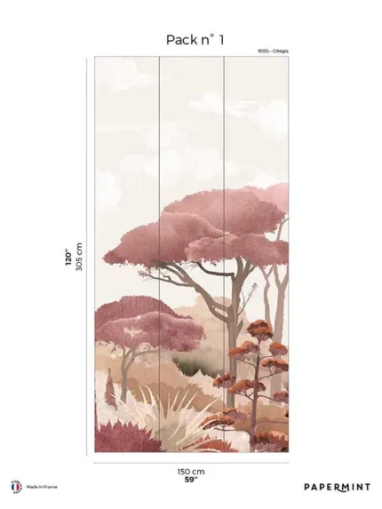 pink patterned wallpaper for bedroom by Veer Decor