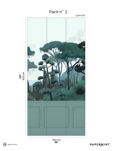 green patterned wallpaper for bedroom by Veer Decor