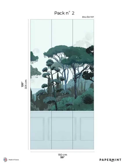 blue patterned wallpaper for bedroom by Veer Decor