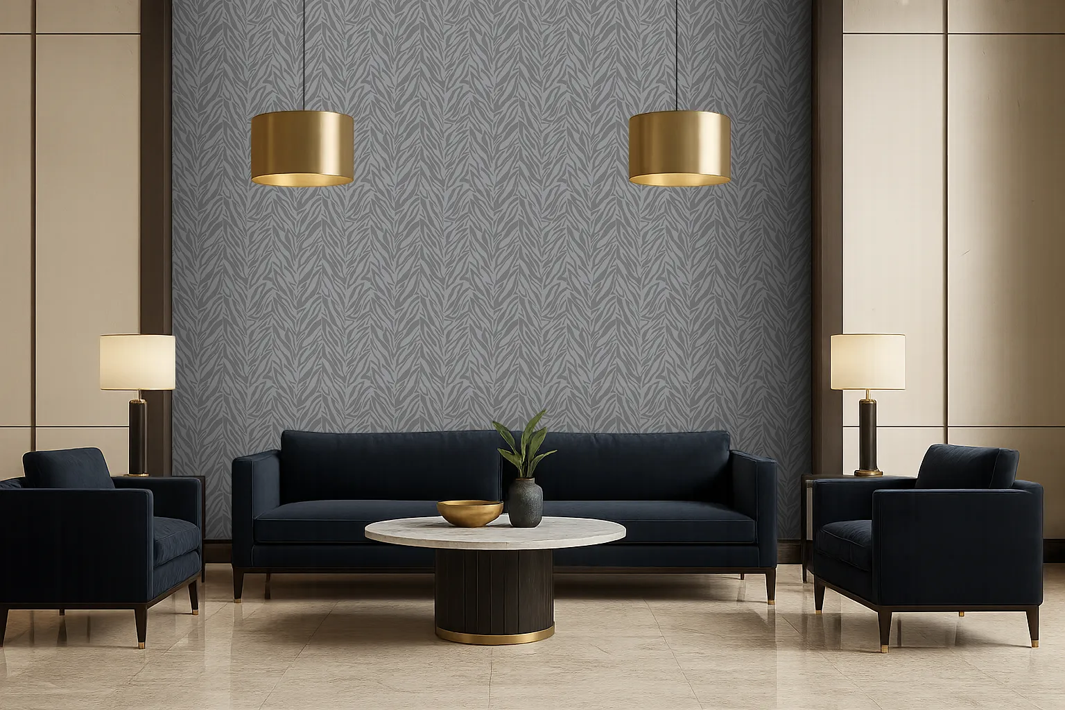 afra-1001-copia Afra Abstract Wallpaper by Wow - Modern in Charcoal with Light Gray - Image 1