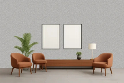 Afra Abstract Wallpaper by Wow - Modern in Light Gray with Gray