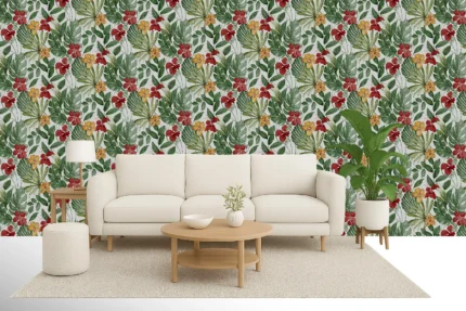 Afra Botanical Wallpaper by Wow - Premium in Forest Green
