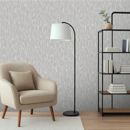 Afra Textured Wallpaper by Wow - Modern in Light Gray with White