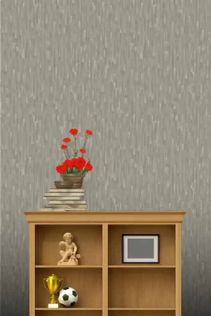 Afra Abstract Wallpaper by Wow - Modern in Beige with Light Gray