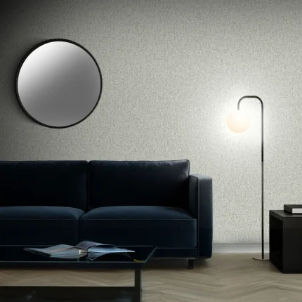 Afra Textured Wallpaper by Wow - Modern in Light Gray with Beige