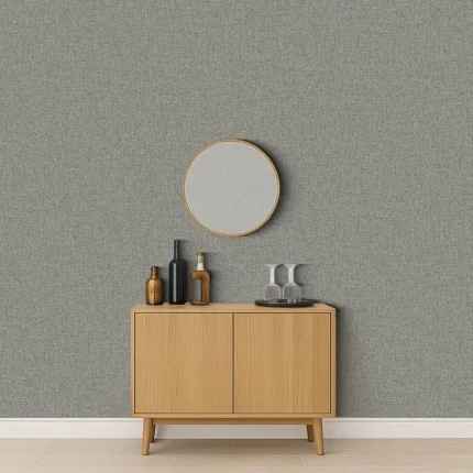Afra Textured Wallpaper by Wow - Modern in Light Gray with Charcoal