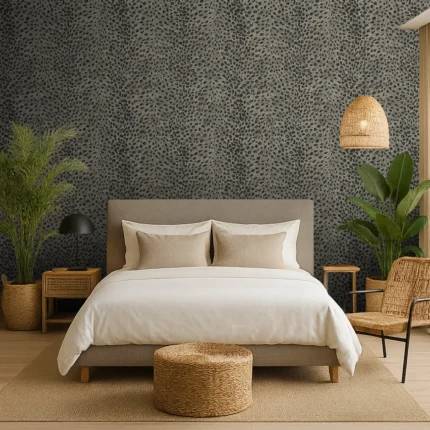 Afra Wallpaper by Wow - Premium in Light Gray with Black