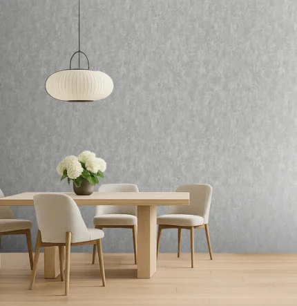 Afra Textured Wallpaper by Wow - Modern in Light Gray with Charcoal