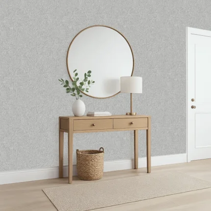 Afra Textured Wallpaper by Wow - Premium in Light Gray with Silver