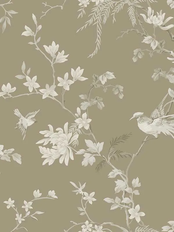 brown patterned wallpaper for bedroom by Ronald Redding