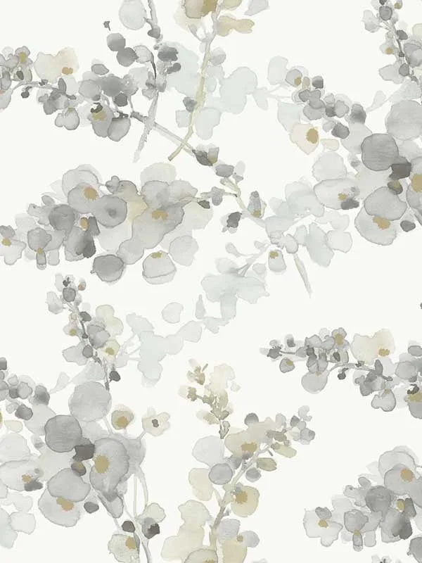steel patterned wallpaper for bedroom by Candice Olson