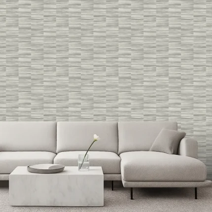 Bosco Textured Wallpaper by Wow - Modern in Light Gray with Charcoal