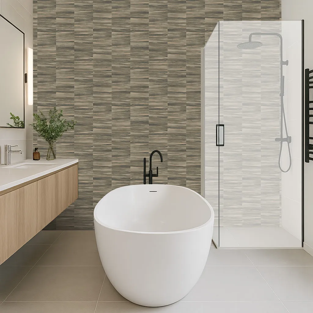 bosco-1001-copia Bosco Abstract Wallpaper by Wow - Premium in Forest Green with Beige - Image 1