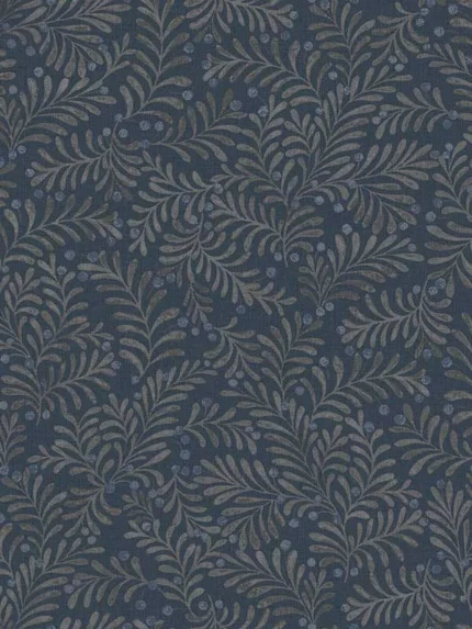 navy patterned wallpaper for bedroom by Chesapeake