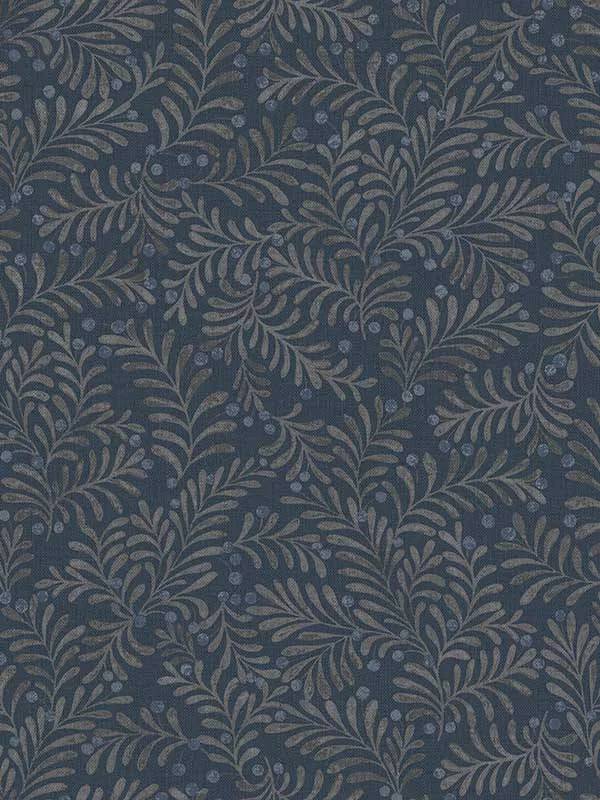navy patterned wallpaper for bedroom by Chesapeake
