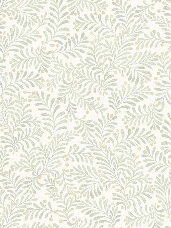 sage patterned wallpaper for bedroom by Chesapeake