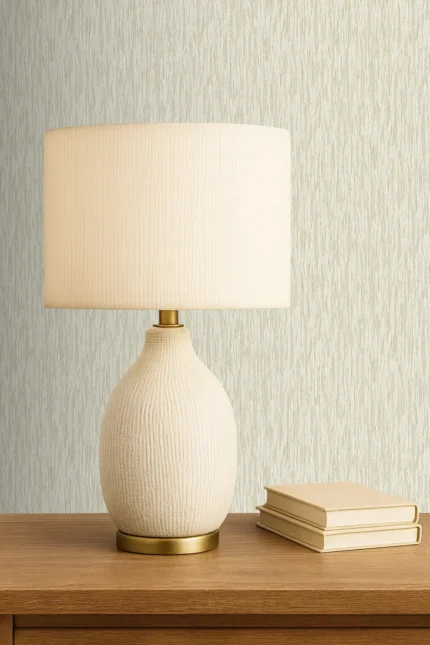 Delux Textured Wallpaper by Wow - Premium in Light Gray with Beige