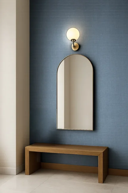 Delux Textured Wallpaper by Wow - Premium in Slate Blue with Charcoal
