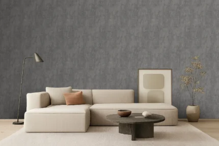 Delux Textured Wallpaper by Wow - Premium in Slate Blue with Charcoal