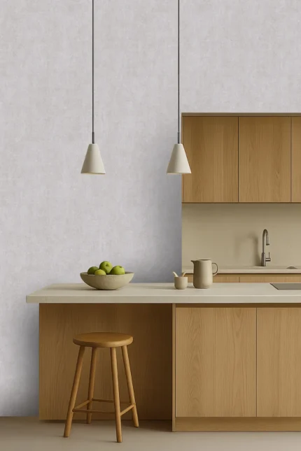 Delux Textured Wallpaper by Wow - Premium in Light Gray with None