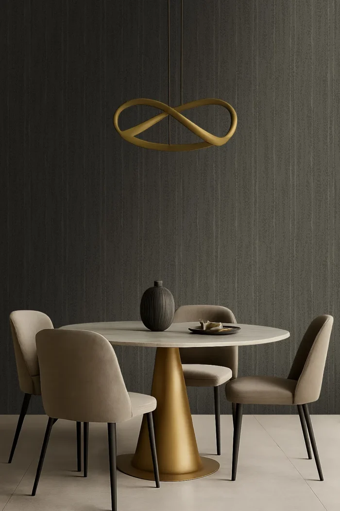 Delux Textured Wallpaper by Wow - Modern in Forest Green with Charcoal ...