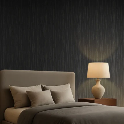 Delux Textured Wallpaper by Wow - Modern in Navy with Olive