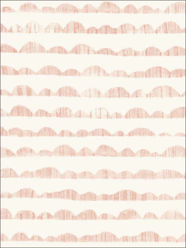 pink patterned wallpaper for bedroom by Magnolia Home  by Joanna Gaines