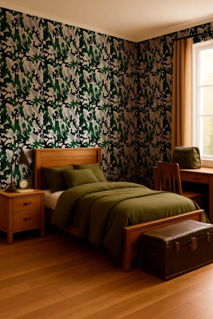 Kids Abstract Wallpaper by Wow - Premium in Forest Green