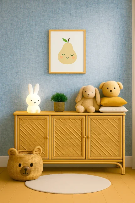 Kids Textured Wallpaper by Wow - Premium in Light Blue with White