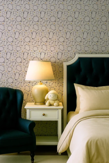 Kids Wallpaper by Wow - Premium in Light Gray with Gold
